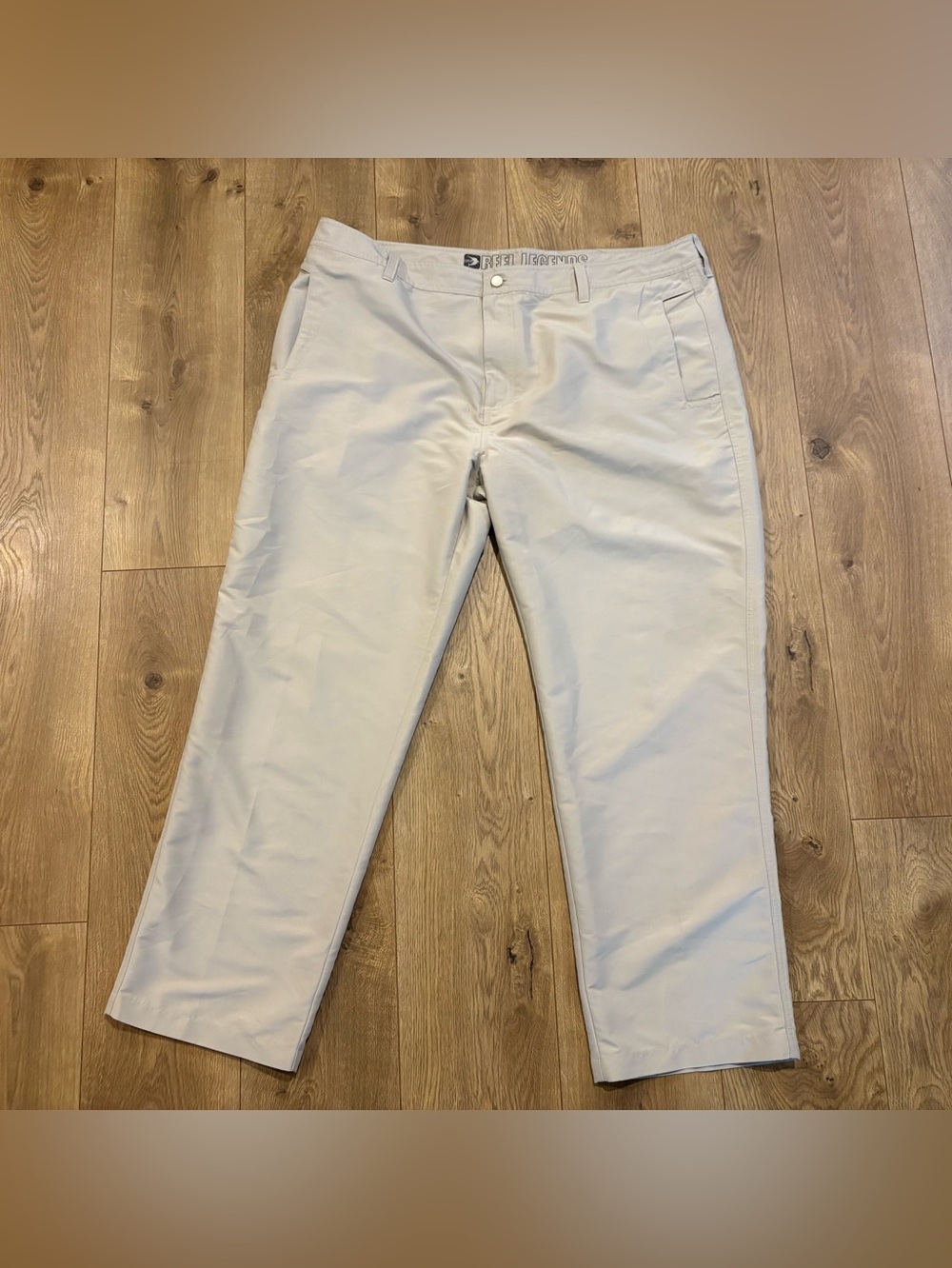 Reel Legends Regular Fit Straight Leg Beige Pants Mens 44 x 32